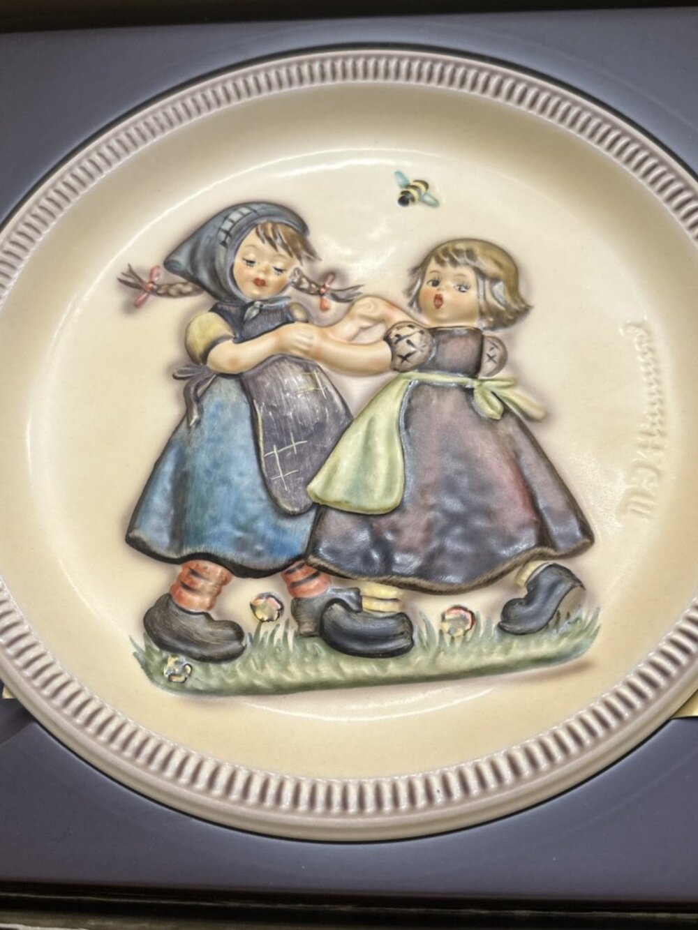 Goebel 1980 M.J. Hummel Second Anniversary Spring Dance Plate 10" in Box Rare